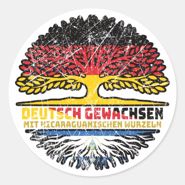 Sticker Rond Nicaraguayen allemand Baum (Devant)