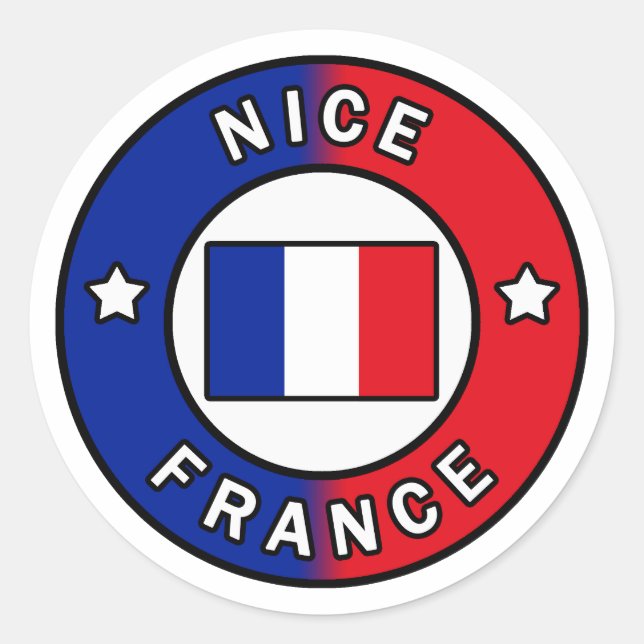 Sticker Rond Nice France (Devant)
