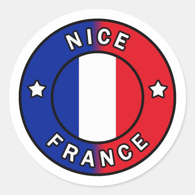 Sticker Rond Nice France (Devant)