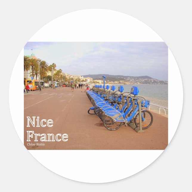 Sticker Rond Nice France #1 (Devant)