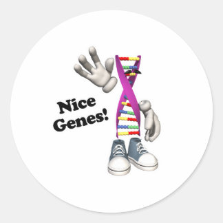Sticker Rond Nice Genes ADN drôle