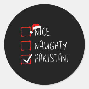 Sticker Rond Nice Naughani Pakistani Christmas Pakistan Heritag