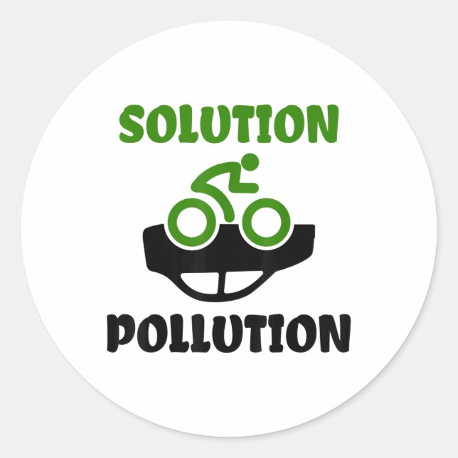 Sticker Rond Nice Pollution Protection De l'environnement Natur (Devant)