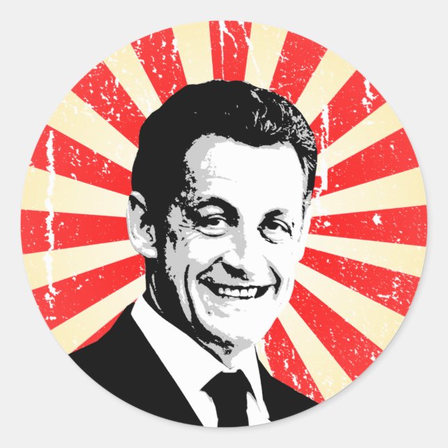 Sticker Rond Nicolas Sarkozy (Devant)