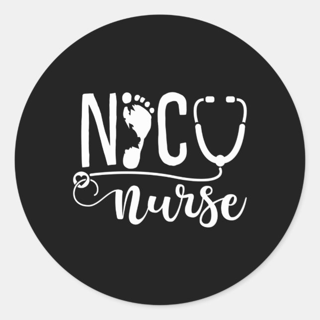 Sticker Rond Nicu Nurse (Devant)