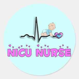 Sticker Rond NICU Nurse QRS Design
