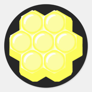 Sticker Rond nid d'abeille.