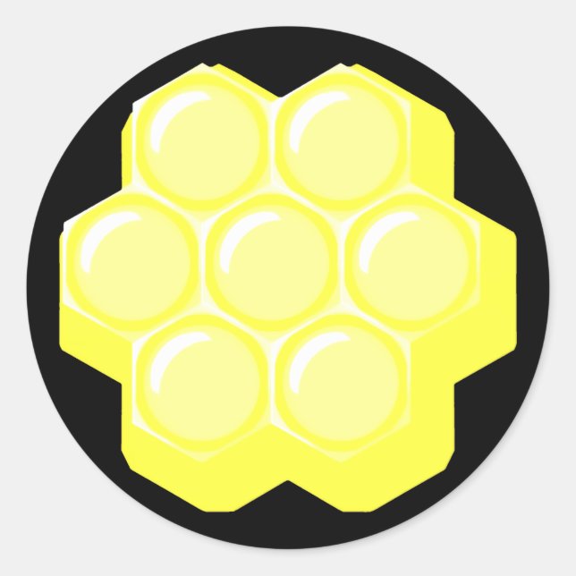 Sticker Rond nid d'abeille. (Devant)