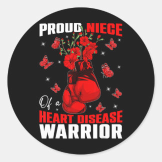 Sticker Rond Nièce D'Un Guerrier Du Coeur Sensibilisation Aux M