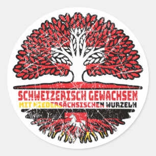 Sticker Rond Niedersachsen Niedersächsisch Schweizer Schweiz