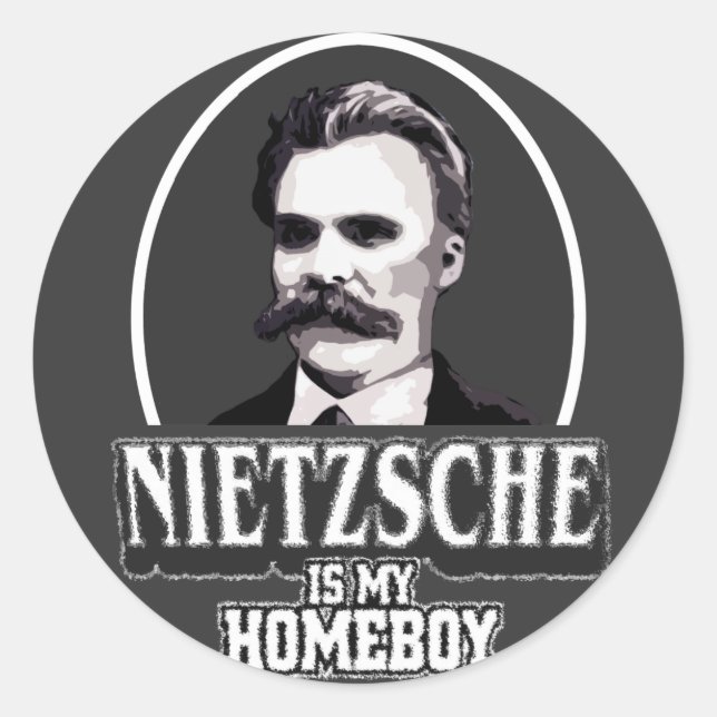 Sticker Rond Nietzsche Est Mon Enfant (Devant)