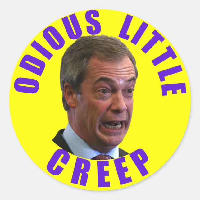 Sticker Rond Nigel Farage (Devant)