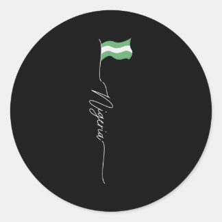 Sticker Rond Nigeria Les Nigérians Drapeaux Nigeria Patriotique