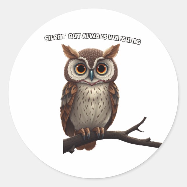 Sticker Rond Night Watcher (Devant)