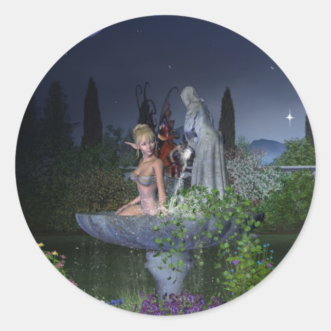 Sticker Rond Nightime Garden Fairy (Devant)