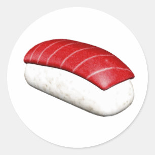 Sticker Rond Nigiri Maguro Sushi