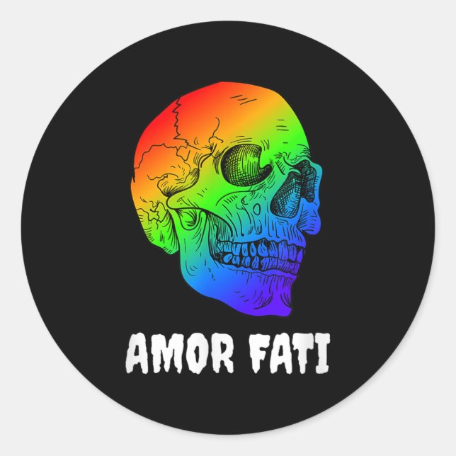 Sticker Rond Nihilisme Nietzsche Citation Philosophe Stoicisme  (Devant)