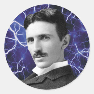 Sticker Rond Nikola Tesla