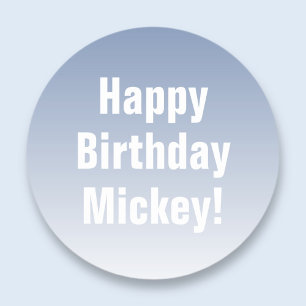 Sticker Rond N'importe quel nom, joyeux anniversaire + n'import