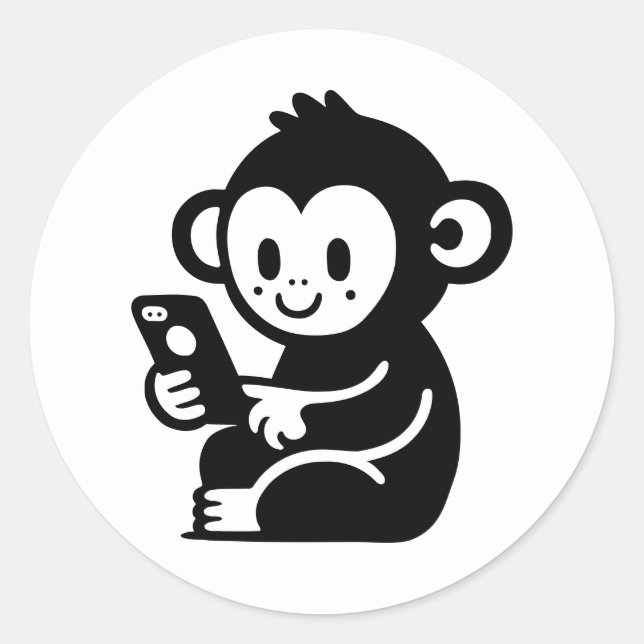Sticker Rond N'importe quel téléphone couleur monoclé (Devant)