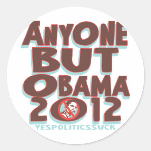 Sticker Rond N'importe qui mais Obama 2012 T-shirts et vitesse