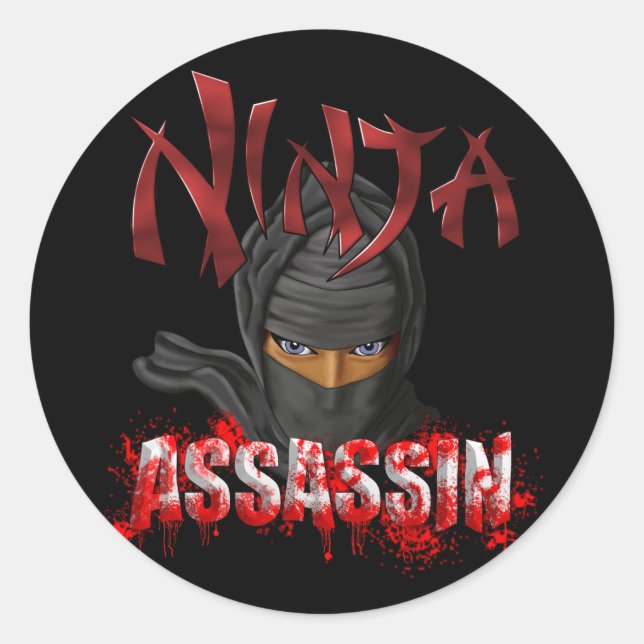 Sticker Rond Ninja Assassin (Devant)