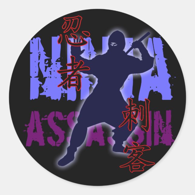 Sticker Rond Ninja Assassin (Devant)