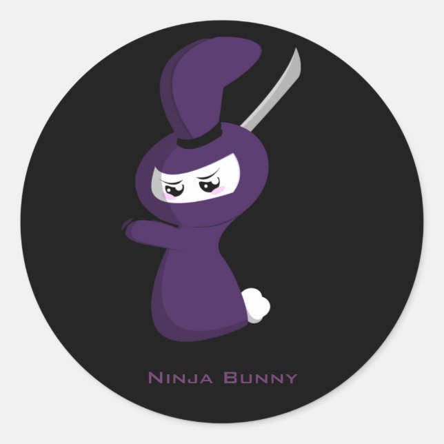 Sticker Rond Ninja Bunny (Devant)