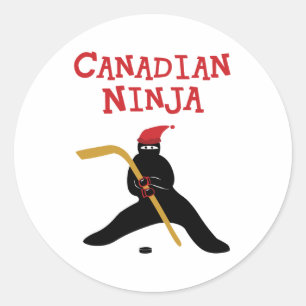 Sticker Rond Ninja canadien