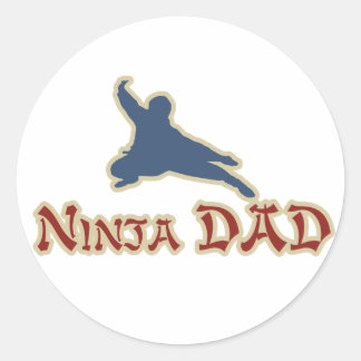 Sticker Rond Ninja couleur papa