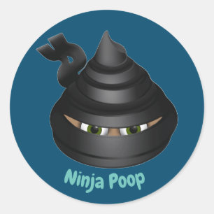 Sticker Rond Ninja Emoji
