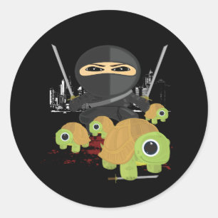 Sticker Rond Ninja et tortues