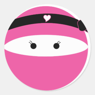 Sticker Rond Ninja Girl
