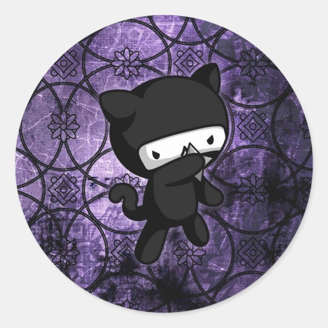 Sticker Rond Ninja Kitty (Devant)