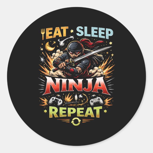 Sticker Rond Ninja Life Loop (Devant)