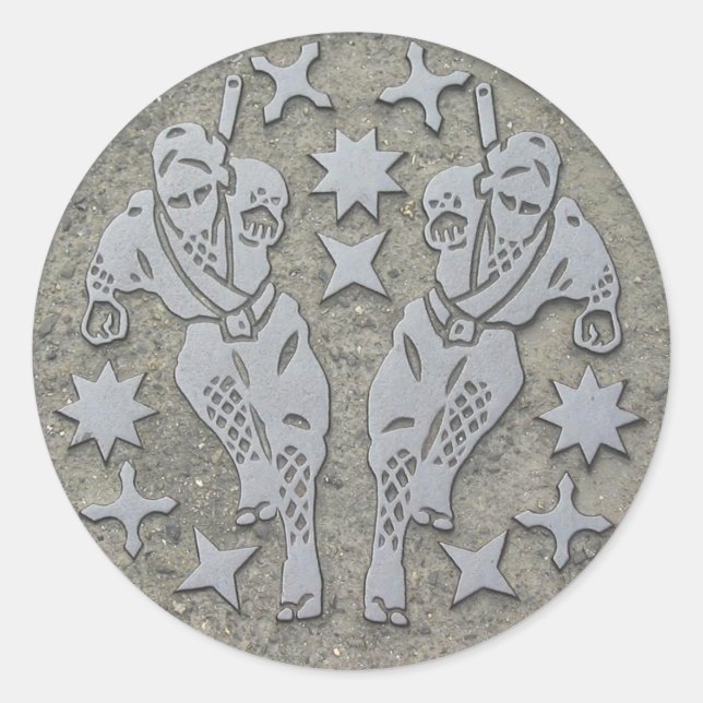 Sticker Rond Ninja Manhole (Devant)