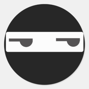 Sticker Rond ninja minimaliste