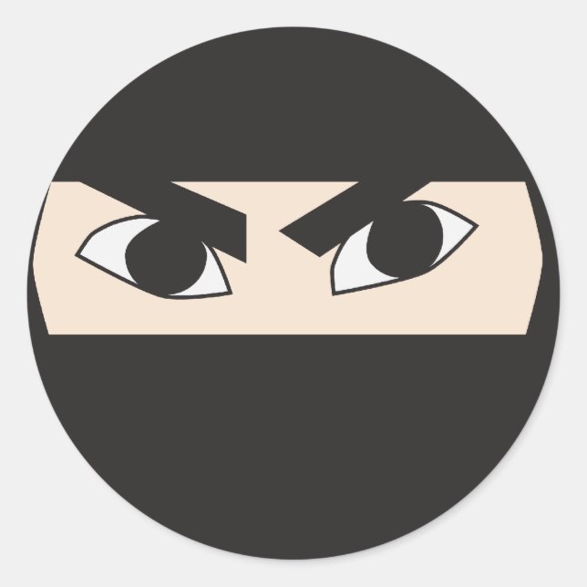 Sticker Rond Ninja noir (Devant)