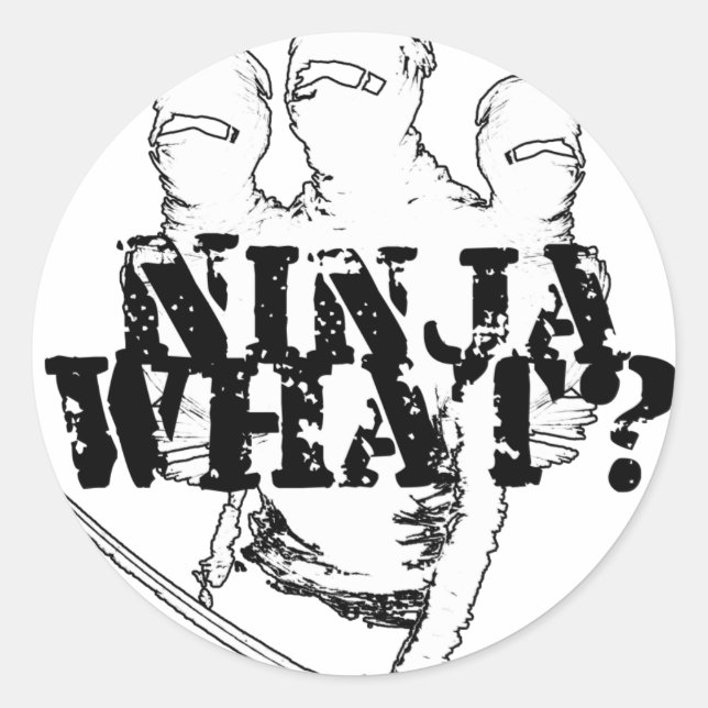 STICKER ROND NINJA QUOI ? (Devant)