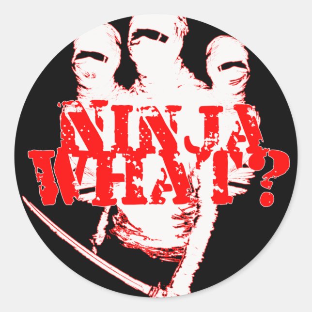 STICKER ROND NINJA QUOI ? (Devant)