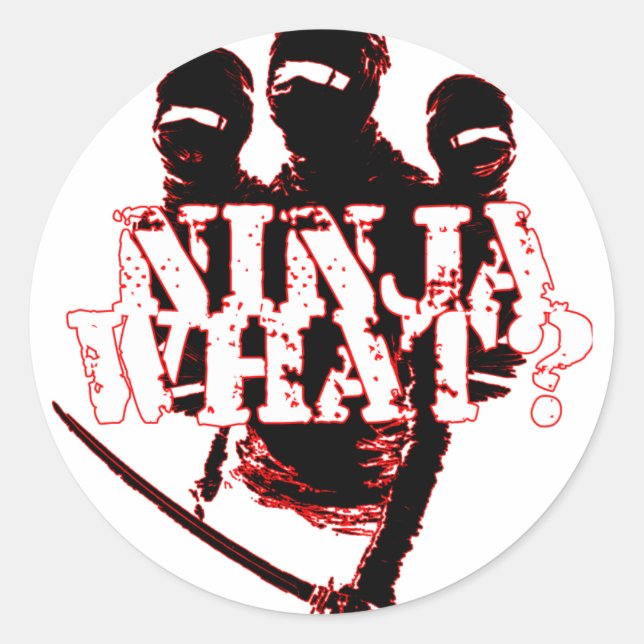 STICKER ROND NINJA QUOI ? (Devant)