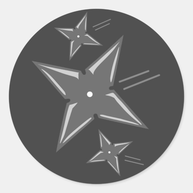 Sticker Rond Ninja Stars (Devant)