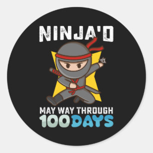 Sticker Rond Ninja'd May Way through 100 Days of School