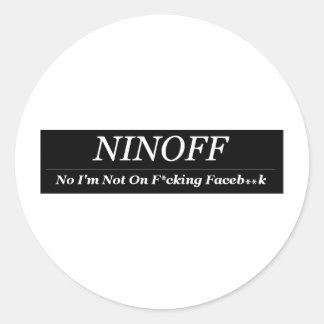 Sticker Rond NINOFF | Anti Facebook | Haine | Chemise Facebook