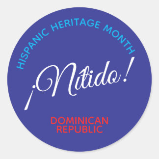 Sticker Rond Nitido ! République dominicaine