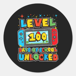 Sticker Rond Niveau 100 Jours De L'École Complet Jeu Vidéo Game