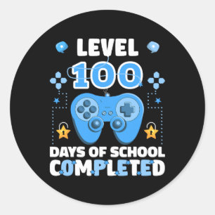 Sticker Rond Niveau 100 Jours D'École Terminé 100E Jour De Sc