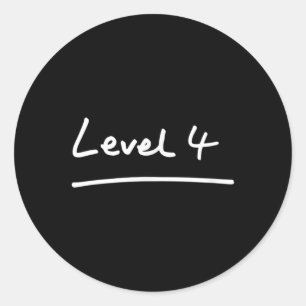 Sticker Rond Niveau 4 élève de 4e année et professeur Cool Back