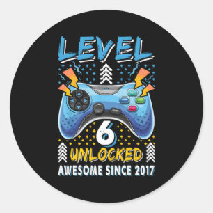Sticker Rond Niveau 6 Joueur déverrouillé stupéfiant depuis 201