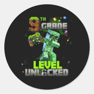 Sticker Rond Niveau 9 Débloqué Incroyable Depuis 2016 Anniversa